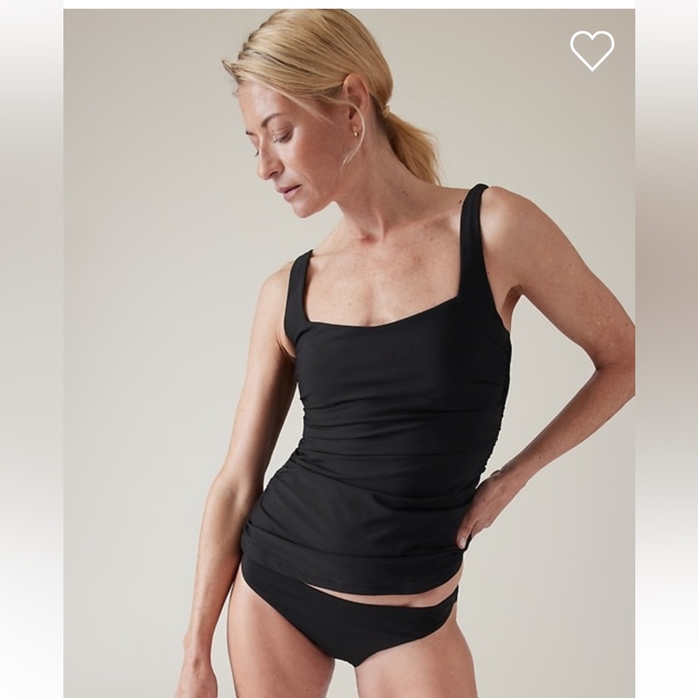 🖤 Athleta Square Neck Bra Cup Tankini // Black #531213